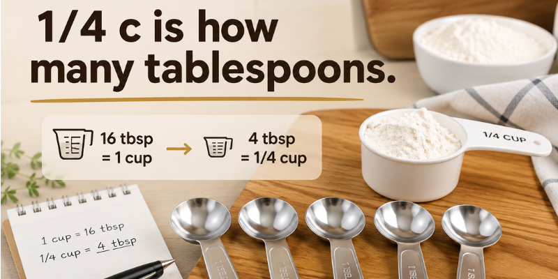 1/4 C Is How Many Tablespoons? Easy Conversion Guide